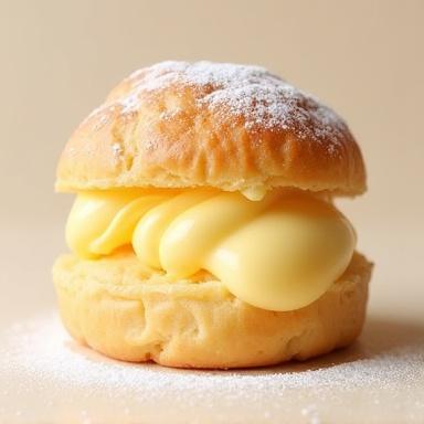 サクサクのシュー生地にカスタードクリームがたっぷりのシュー・ア・ラ・クレーム